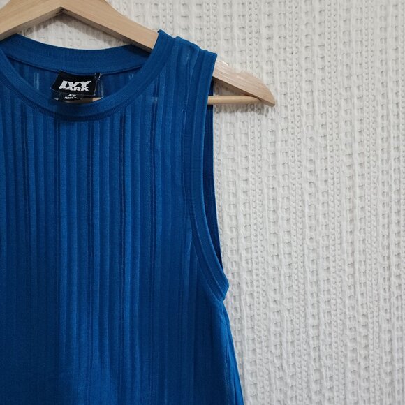 Ivy Park Pointelle Knit Sleeveless Tank Top in Blue Women's Size X-Small - Picture 5 of 10